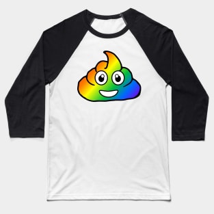 rainbow poo emoji Baseball T-Shirt